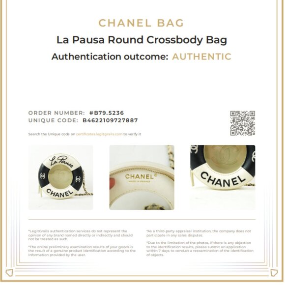 Pre-Owned *RARE, VINTAGE* Chanel La Pausa Lifesaver Crossbody Bag in Black/White - Picture 12 of 15